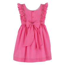 Load image into Gallery viewer, Swiss Dot Smock Dress in Fuchsia
