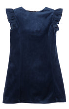 Load image into Gallery viewer, Deluxe Velvet Shift Dress 2.0 in Navy
