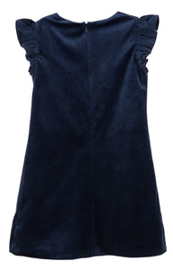 Deluxe Velvet Shift Dress 2.0 in Navy