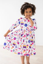 Load image into Gallery viewer, Happy Birthday Pocket Twirl Dress
