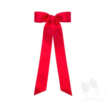 Load image into Gallery viewer, Mini Satin Hair Bowtie w/ Knot &amp; Streamer Tails

