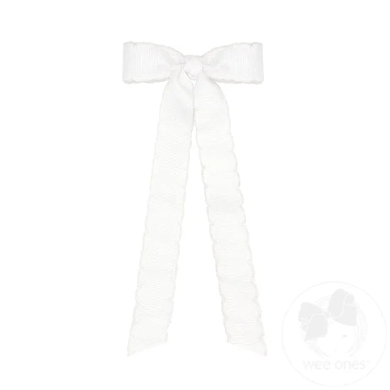 Moonstitch Grosgrain Bow w/ Streamer Tails