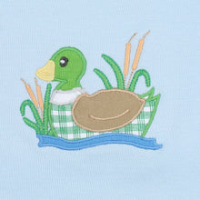 Load image into Gallery viewer, Gingham Mallard Applique Long Sleeve Shirt
