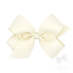 Medium Scalloped Edge Grosgrain Bow - more colors