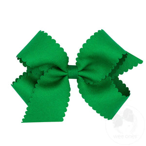 Medium Scalloped Edge Grosgrain Bow - more colors