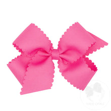 Load image into Gallery viewer, Medium Scalloped Edge Grosgrain Bow - more colors
