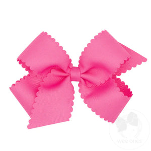 Medium Scalloped Edge Grosgrain Bow - more colors