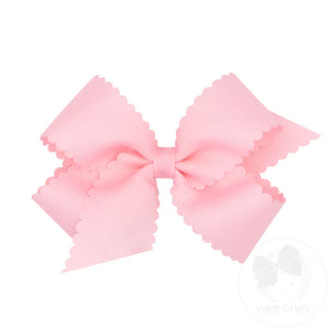 Medium Scalloped Edge Grosgrain Bow - more colors