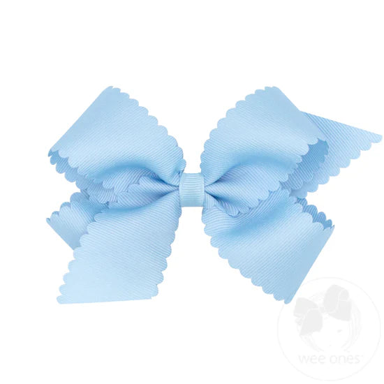 Medium Scalloped Edge Grosgrain Bow - more colors