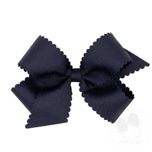 Medium Scalloped Edge Grosgrain Bow - more colors