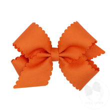 Load image into Gallery viewer, Medium Scalloped Edge Grosgrain Bow - more colors
