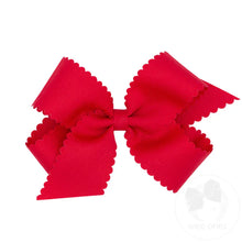 Load image into Gallery viewer, Medium Scalloped Edge Grosgrain Bow - more colors
