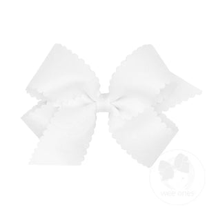 Medium Scalloped Edge Grosgrain Bow - more colors