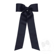 Load image into Gallery viewer, Scalloped Edge Grosgrain Bowtie with Streamer Tails
