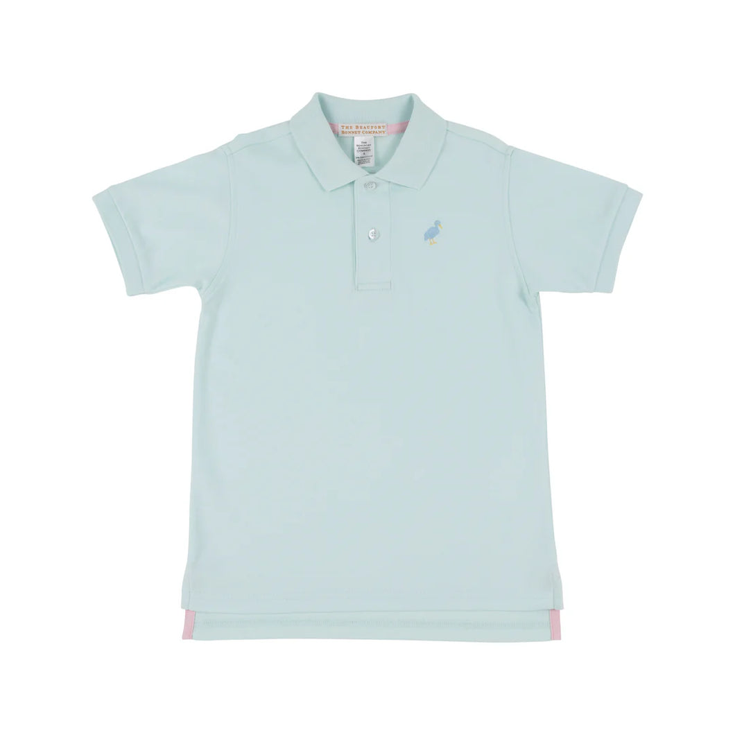 Prim & Proper Polo SS- Sea Island Seafoam/ BSB Multi