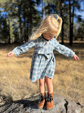 Load image into Gallery viewer, Amy Dress- Blue Plaid
