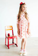 Load image into Gallery viewer, An Apple a Day 3/4 Sleeve Pocket Twirl Dress
