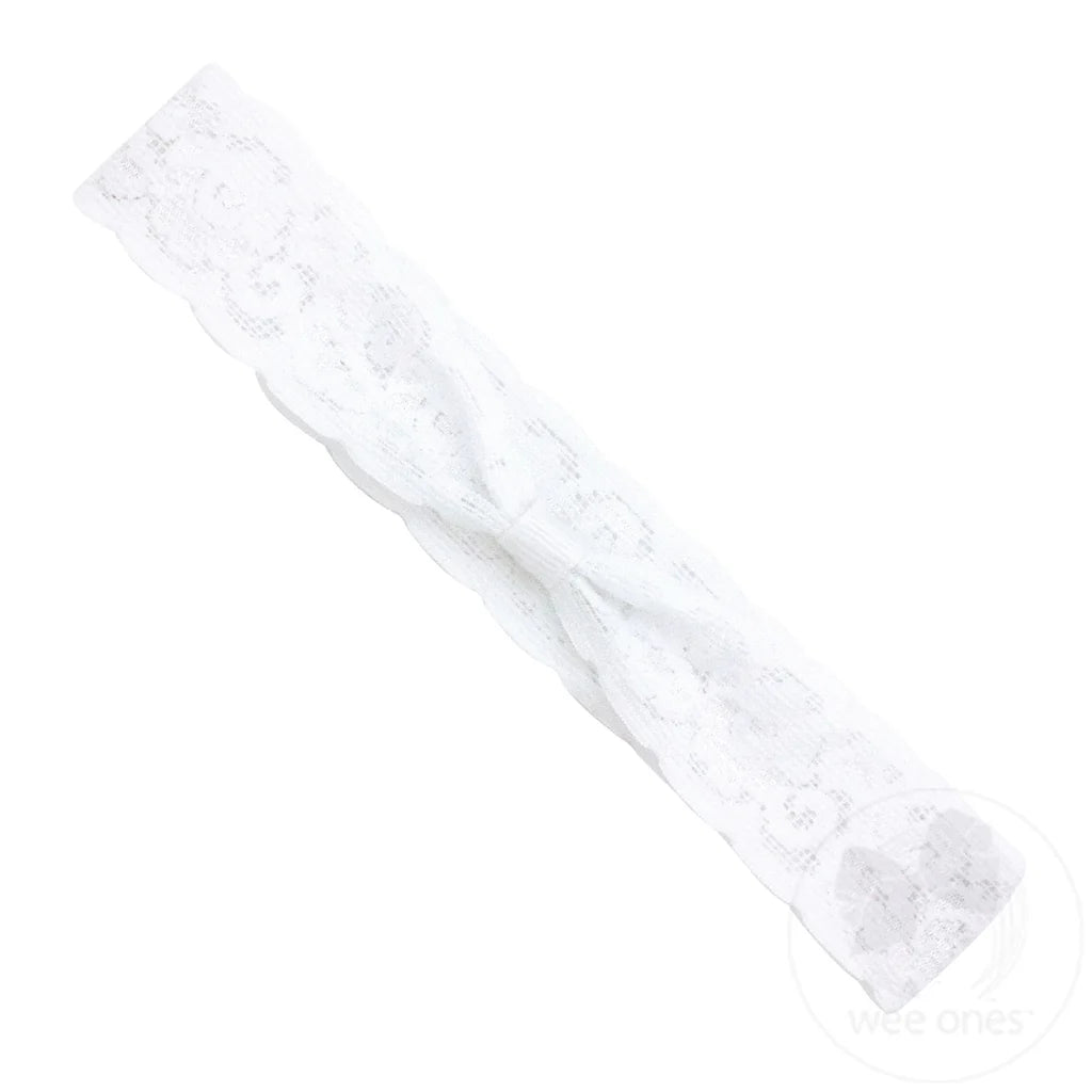 Add-a-Bow Wide Lace Baby Headband