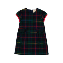 Load image into Gallery viewer, Betts Bow Dress (Twill)- Horse Trail Tartan/Richmond Red
