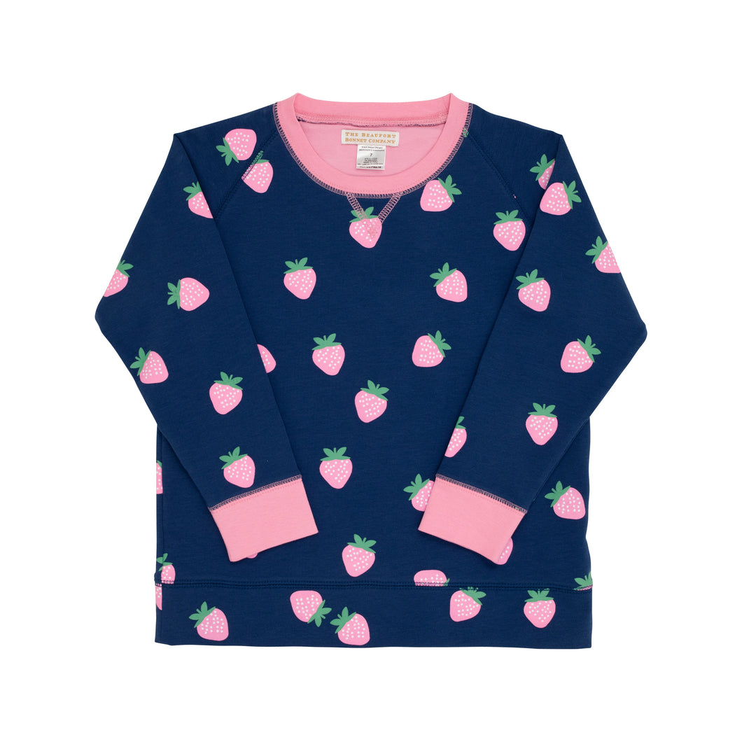 Cassidy Comfy Crewneck - Sanibel Strawberry