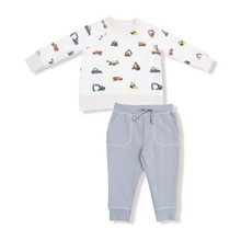 Load image into Gallery viewer, Construction Vehicles Sweatshirt &amp; Jogger Set
