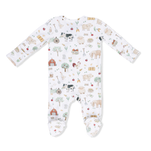 Load image into Gallery viewer, Cute Farm Animals 2 Way Zipper Footie
