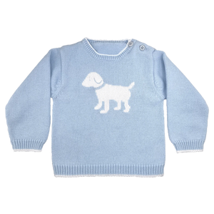 Dog Knit Sweater in Blue