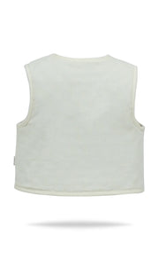 Dress Set w/ Vest & Bag- Sage Floral/Off-White