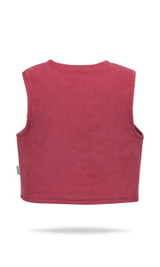 Dress Set w/ Rev Vest & Bag- Sage Floral/Red