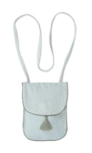 Dress Set w/ Vest & Bag- Sage Floral/Off-White
