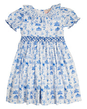 Load image into Gallery viewer, Nutcracker Toile Smocked Jenny Dress SS
