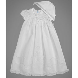 Girls Scalloped Lace Special Occasion Gown Set