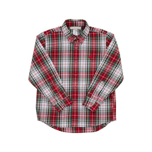 Dean's List Dress Shirt (Broadcloth)- Keene Place Plaid/ Richmond Red