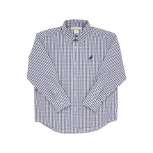 Load image into Gallery viewer, Dean&#39;s List Dress Shirt- Nantucket Navy Windowpane/Nantucket Navy
