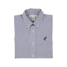 Load image into Gallery viewer, Dean&#39;s List Dress Shirt- Nantucket Navy Windowpane/Nantucket Navy
