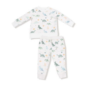 Soft Dinos Sweatshirt & Jogger Set- Green