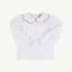 Emma’s Broadcloth Top- Worth Avenue White/ Richmond Red