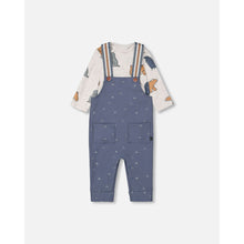 Load image into Gallery viewer, Organic Cotton Onesie &amp; Overall Set - Polar Oatmeal
