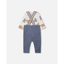 Load image into Gallery viewer, Organic Cotton Onesie &amp; Overall Set - Polar Oatmeal
