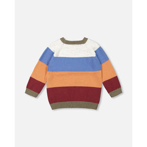 Color Block Raglan Sweater - Oatmeal