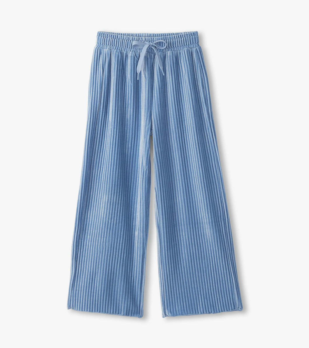 Velour Relaxed Pant- Cornflower Blue