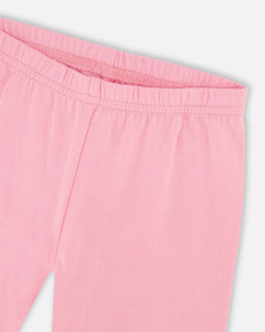 Organic Jersey Capri Leggings- Candy Pink