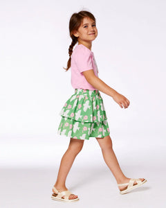 Tiered Bird Skort- Green