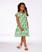 Load image into Gallery viewer, Bird Dress w/ Flounce Sleeves- Green
