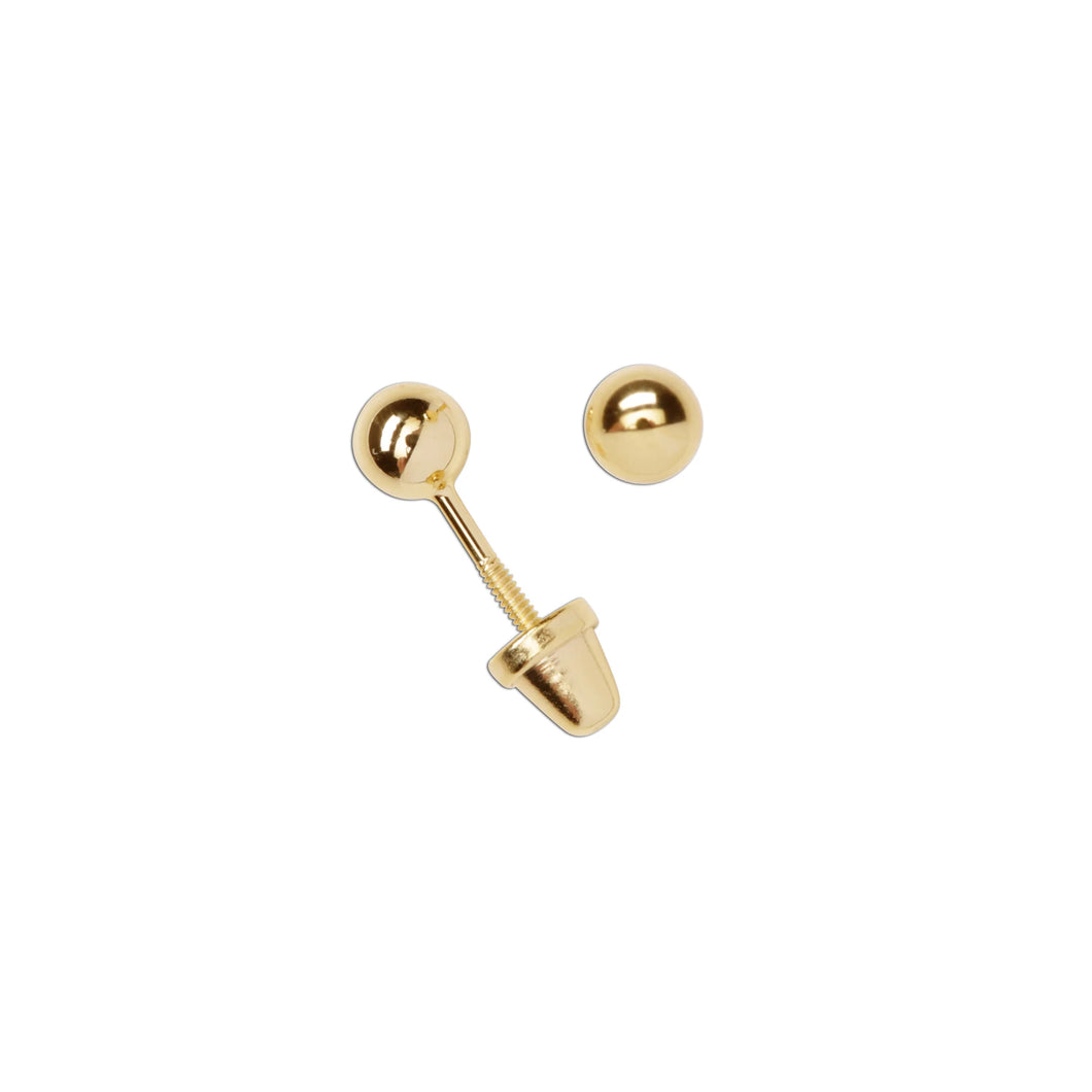 14K Gold-Plated Ball Stud Earrings Earring