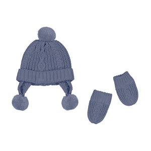 Hat & Mittens Set- Winter Blue