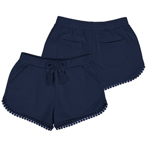 Chenille Shorts in Navy/ Ink