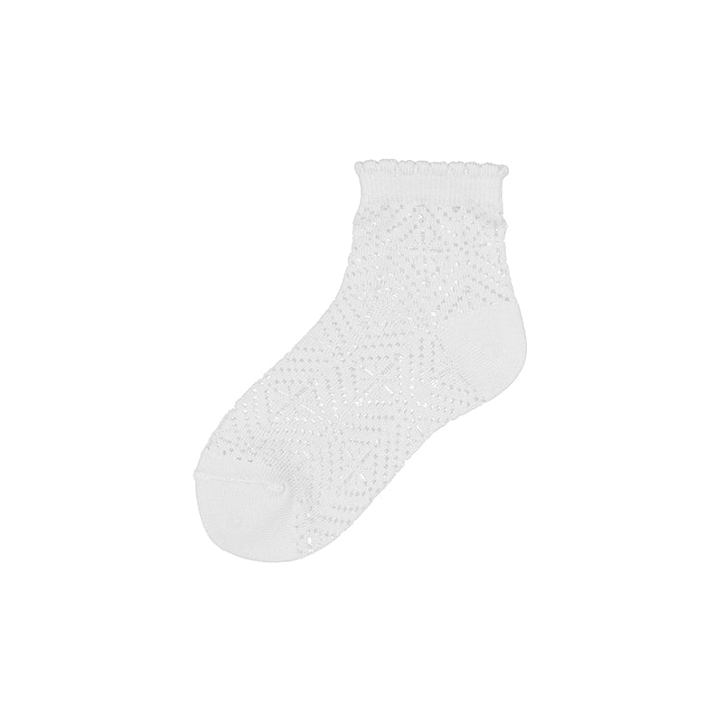 Girls Fancy Socks in White