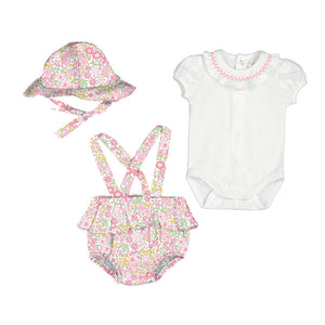 Bubble & Hat Set in Baby Rose