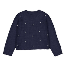 Load image into Gallery viewer, Pearl Knit Sweater &amp; Skirt Set- Navy 84
